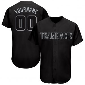 Custom Black Gray Baseball Jersey Suit for daily life,Material: 100% polyester,price varies by size and custom