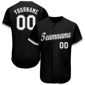 Custom Black White-Gray Baseball Jersey Suit for daily life,Material: 100% polyester,price varies by size and custom