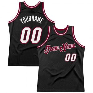 Custom Black White-Maroon Authentic Throwback Basketball Jersey Suit for daily life,Material: 100% polyester,price varies by size and custom