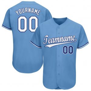 Custom Light Blue White-Royal Baseball Jersey Suit for daily life,Material: 100% polyester,price varies by size and custom