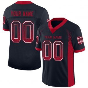 Custom Navy Red-White Mesh Drift Fashion Football Jersey Suit for daily life,Material: 100% polyester,price varies by size and custom