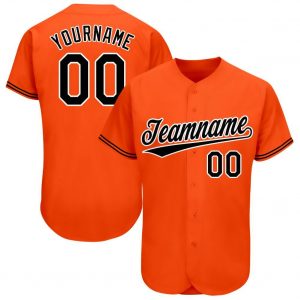 Custom Orange Black-White Baseball Jersey Suit for daily life,Material: 100% polyester,price varies by size and custom