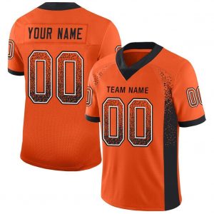 Custom Orange Black-White Mesh Drift Fashion Football Jersey Suit for daily life,Material: 100% polyester,price varies by size and custom