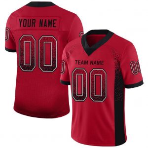 Custom Red Black-Light Gray Mesh Drift Fashion Football Jersey Suit for daily life,Material: 100% polyester,price varies by size and custom