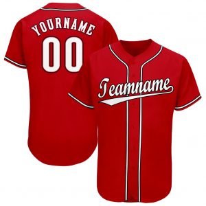 Custom Red White-Black Baseball Jersey Suit for daily life,Material: 100% polyester,price varies by size and custom