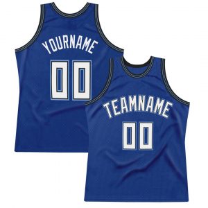 Custom Royal White-Light Blue Authentic Throwback Basketball Jersey Suit for daily life,Material: 100% polyester,price varies by size and custom