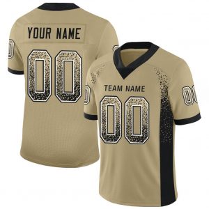 Custom Vegas Gold Black-White Mesh Drift Fashion Football Jersey Suit for daily life,Material: 100% polyester,price varies by size and custom