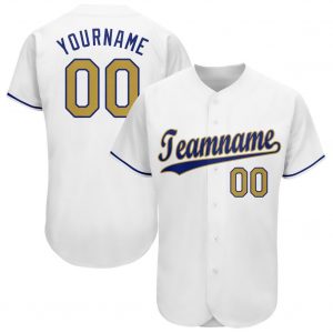 Custom White Old Gold-Royal Baseball Jersey Suit for daily life,Material: 100% polyester,price varies by size and custom