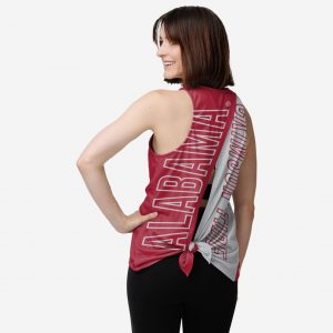 Alabama Crimson Tide Womens Tie-Breaker Sleeveless Top Suit for daily life,Material: 80% polyester - 20% Cotton.