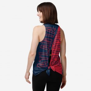 Atlanta Braves Womens Tie-Breaker Sleeveless Top Suit for daily life,Material: 80% polyester - 20% Cotton.