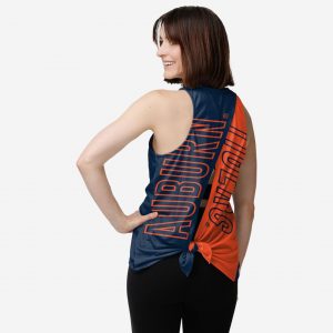 Auburn Tigers Womens Tie-Breaker Sleeveless Top Suit for daily life,Material: 80% polyester - 20% Cotton.