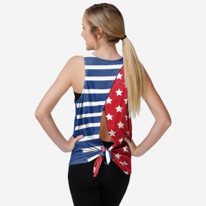 Buffalo Bills Womens Americana Tie-Breaker Sleeveless Top Suit for daily life,Material: 80% polyester - 20% Cotton.