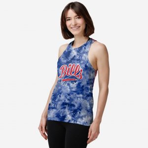 Buffalo Bills Womens Script Wordmark Tie-Dye Tie-Breaker Sleeveless Top Suit for daily life,Material: 80% polyester - 20% Cotton.