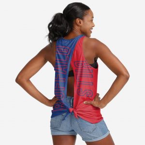 Buffalo Bills Womens Tie-Breaker Sleeveless Top Suit for daily life,Material: 80% polyester - 20% Cotton.