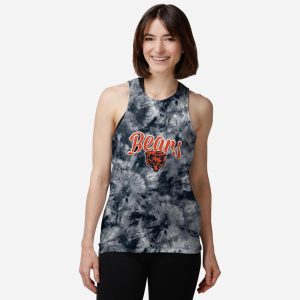 Chicago Bears Womens Script Wordmark Tie-Dye Tie-Breaker Sleeveless Top Suit for daily life,Material: 80% polyester - 20% Cotton.