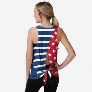 Chicago Cubs Womens Americana Tie-Breaker Sleeveless Top Suit for daily life,Material: 80% polyester - 20% Cotton.