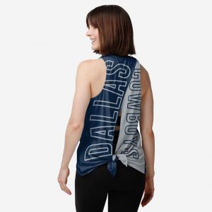 Dallas Cowboys NFL Womens Tie-Breaker Sleeveless Top Suit for daily life,Material: 80% polyester - 20% Cotton.