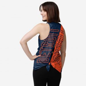 Detroit Tigers Womens Tie-Breaker Sleeveless Top Suit for daily life,Material: 80% polyester - 20% Cotton.