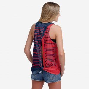 Gonzaga Bulldogs Womens Tie-Breaker Sleeveless Top Suit for daily life,Material: 80% polyester - 20% Cotton.