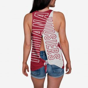 Indiana Hoosiers Womens Tie-Breaker Sleeveless Top Suit for daily life,Material: 80% polyester - 20% Cotton.