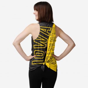 Iowa Hawkeyes Womens Tie-Breaker Sleeveless Top Suit for daily life,Material: 80% polyester - 20% Cotton.