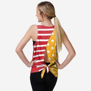 Kansas City Chiefs Womens Americana Tie-Breaker Sleeveless Top Suit for daily life,Material: 80% polyester - 20% Cotton.