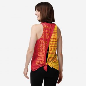 Kansas City Chiefs Womens Tie-Breaker Sleeveless Top Suit for daily life,Material: 80% polyester - 20% Cotton.