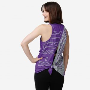 Kansas State Wildcats Womens Tie-Breaker Sleeveless Top Suit for daily life,Material: 80% polyester - 20% Cotton.