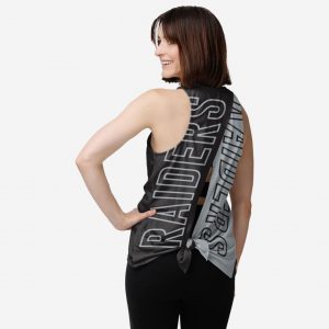 Las Vegas Raiders Womens Tie-Breaker Sleeveless Top Suit for daily life,Material: 80% polyester - 20% Cotton.