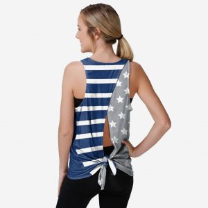 Los Angeles Dodgers Womens Americana Tie-Breaker Sleeveless Top Suit for daily life,Material: 80% polyester - 20% Cotton.