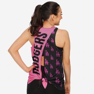 Los Angeles Dodgers Womens Highlights Tie-Breaker Sleeveless Top Suit for daily life,Material: 80% polyester - 20% Cotton.