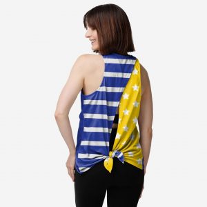 Los Angeles Rams Womens Americana Tie-Breaker Sleeveless Top Suit for daily life,Material: 80% polyester - 20% Cotton.