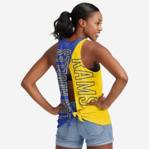 Los Angeles Rams Womens Tie-Breaker Sleeveless Top Suit for daily life,Material: 80% polyester - 20% Cotton.