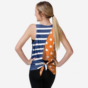 New York Mets Womens Americana Tie-Breaker Sleeveless Top Suit for daily life,Material: 80% polyester - 20% Cotton.