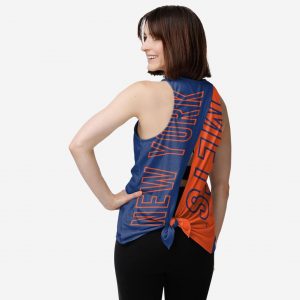 New York Mets Womens Tie-Breaker Sleeveless Top Suit for daily life,Material: 80% polyester - 20% Cotton.