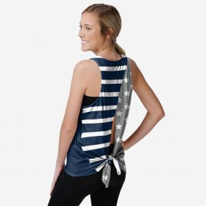 New York Yankees Womens Americana Tie-Breaker Sleeveless Top Suit for daily life,Material: 80% polyester - 20% Cotton.