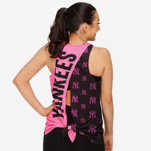 New York Yankees Womens Highlights Tie-Breaker Sleeveless Top Suit for daily life,Material: 80% polyester - 20% Cotton.