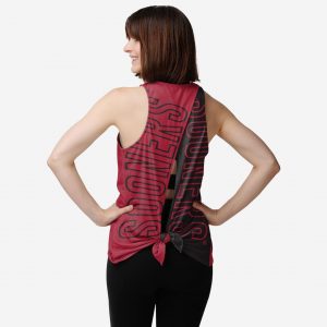 Oklahoma Sooners Womens Tie-Breaker Sleeveless Top Suit for daily life,Material: 80% polyester - 20% Cotton.