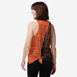 Oklahoma State Cowboys Womens Tie-Breaker Sleeveless Top Suit for daily life,Material: 80% polyester - 20% Cotton.