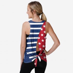 Philadelphia Phillies Womens Americana Tie-Breaker Sleeveless Top Suit for daily life,Material: 80% polyester - 20% Cotton.