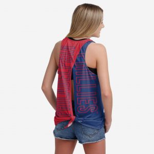 Philadelphia Phillies Womens Tie-Breaker Sleeveless Top Suit for daily life,Material: 80% polyester - 20% Cotton.