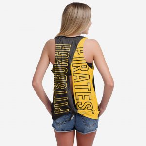 Pittsburgh Pirates Womens Tie-Breaker Sleeveless Top Suit for daily life,Material: 80% polyester - 20% Cotton.