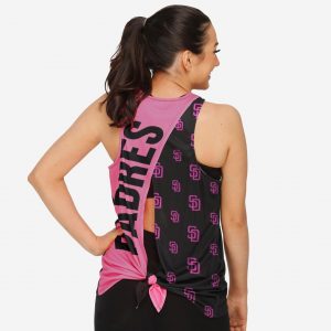 San Diego Padres Womens Highlights Tie-Breaker Sleeveless Top Suit for daily life,Material: 80% polyester - 20% Cotton.