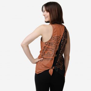 Texas Longhorns Womens Tie-Breaker Sleeveless Top Suit for daily life,Material: 80% polyester - 20% Cotton.